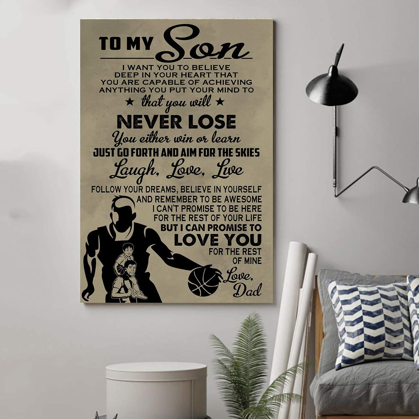 Posters-Lyp Basketball Poster – Dad to Son – Laugh Love Live-SP