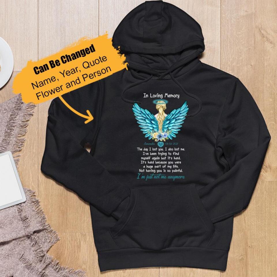 The Lost Of Someone We Love Customized Character Flower Wings Memorial Hoodie – Trending Personalized