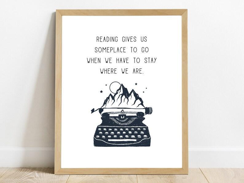 Poster Canvas Reading Poster Gifts For Writers Bookish Print Literary Wall Decor Gift For Book Lovers, Reading Poster Wall Decor, Poster Gift Decor Home Decor Wall Art Visual Art
