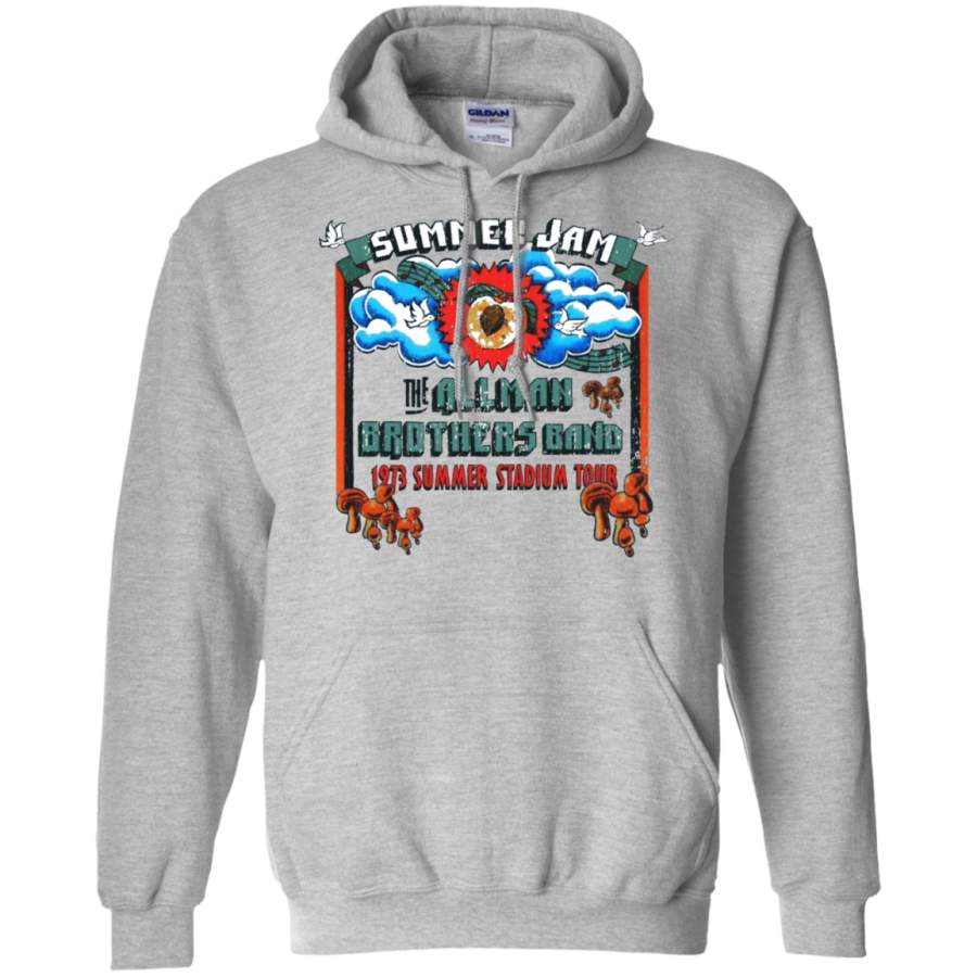 Allman Brothers Summer Jam 1973 Peach Pullover Hoodie