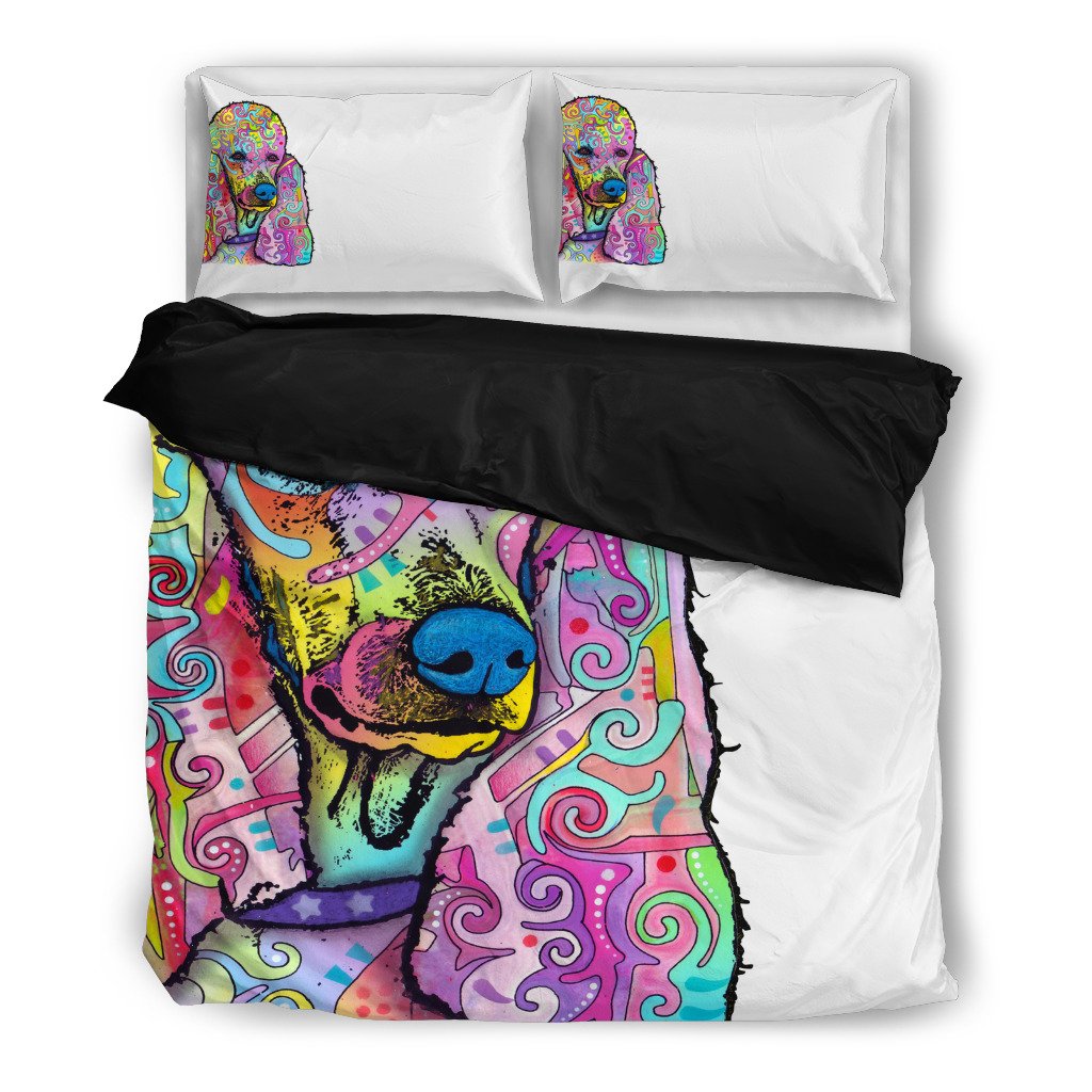 Poodle Bedding Set – Duvet Cover and Two Pillowcases – Dean Russo Art