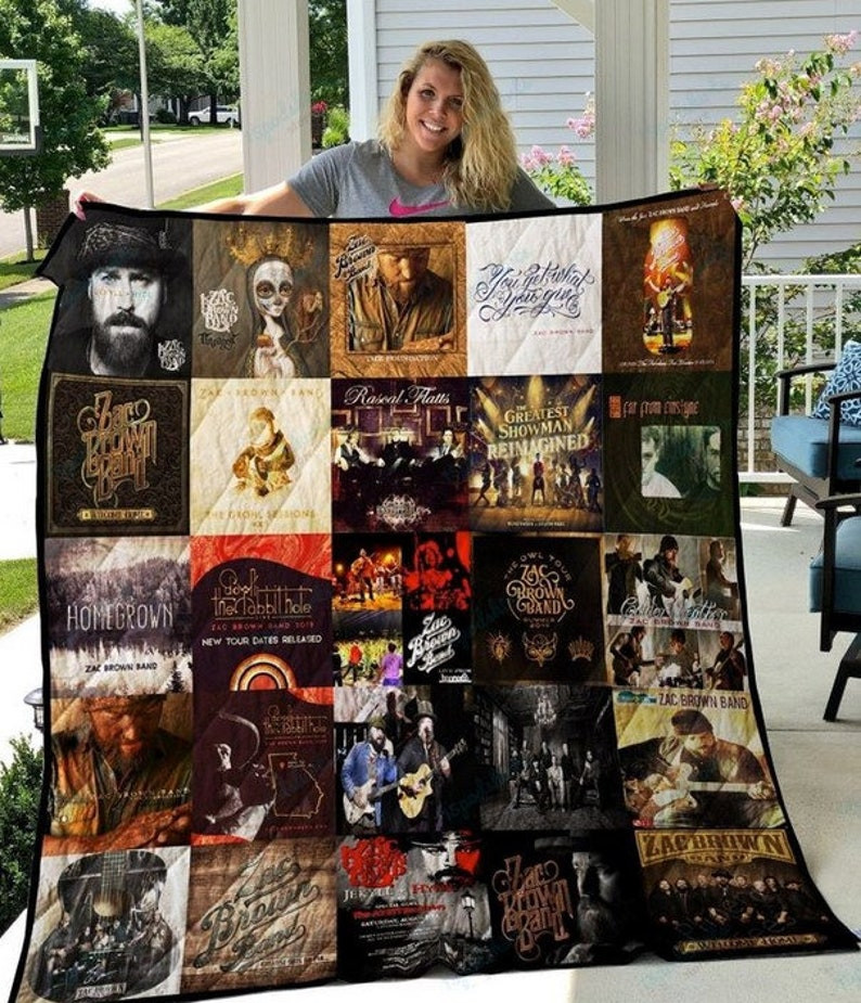 Zac Brown Band,Zac Brown Band Album Covers Music Thank You For The Memories 232 Gift Lover Quilt Blanket