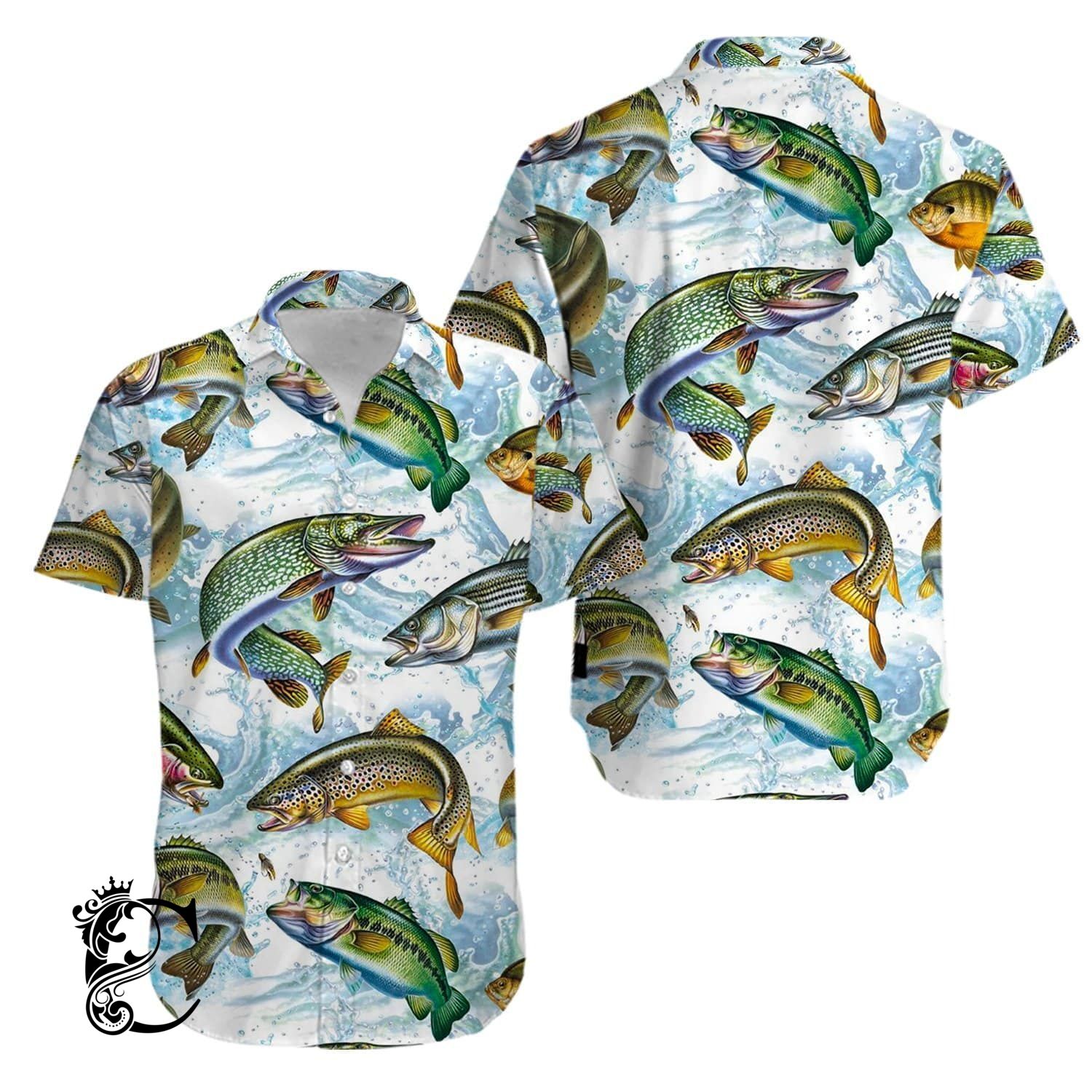 Beach Shirt Freshwater Fishing Hawaiian Shirts #Kv- Chillicothemall