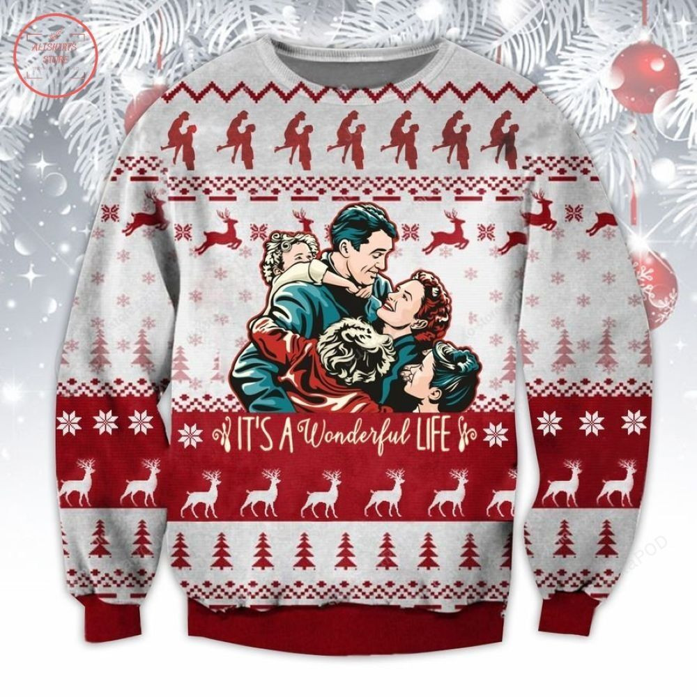 Wonderful Life For Unisex Ugly Christmas Sweater, All Over Print Sweatshirt