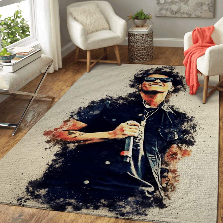 Bruno Mars Peter Gene Hernandez American Singer Art Area Rug