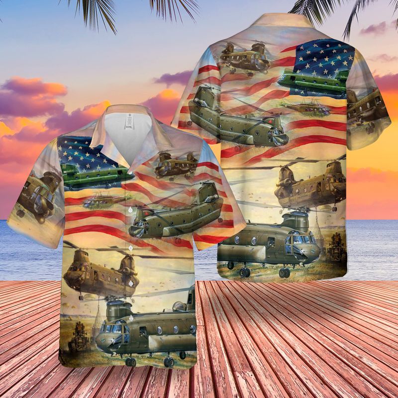 Army Boeing Ch-47 Chinook Hawaiian Shirt | Unisex | Adult | Hw4222