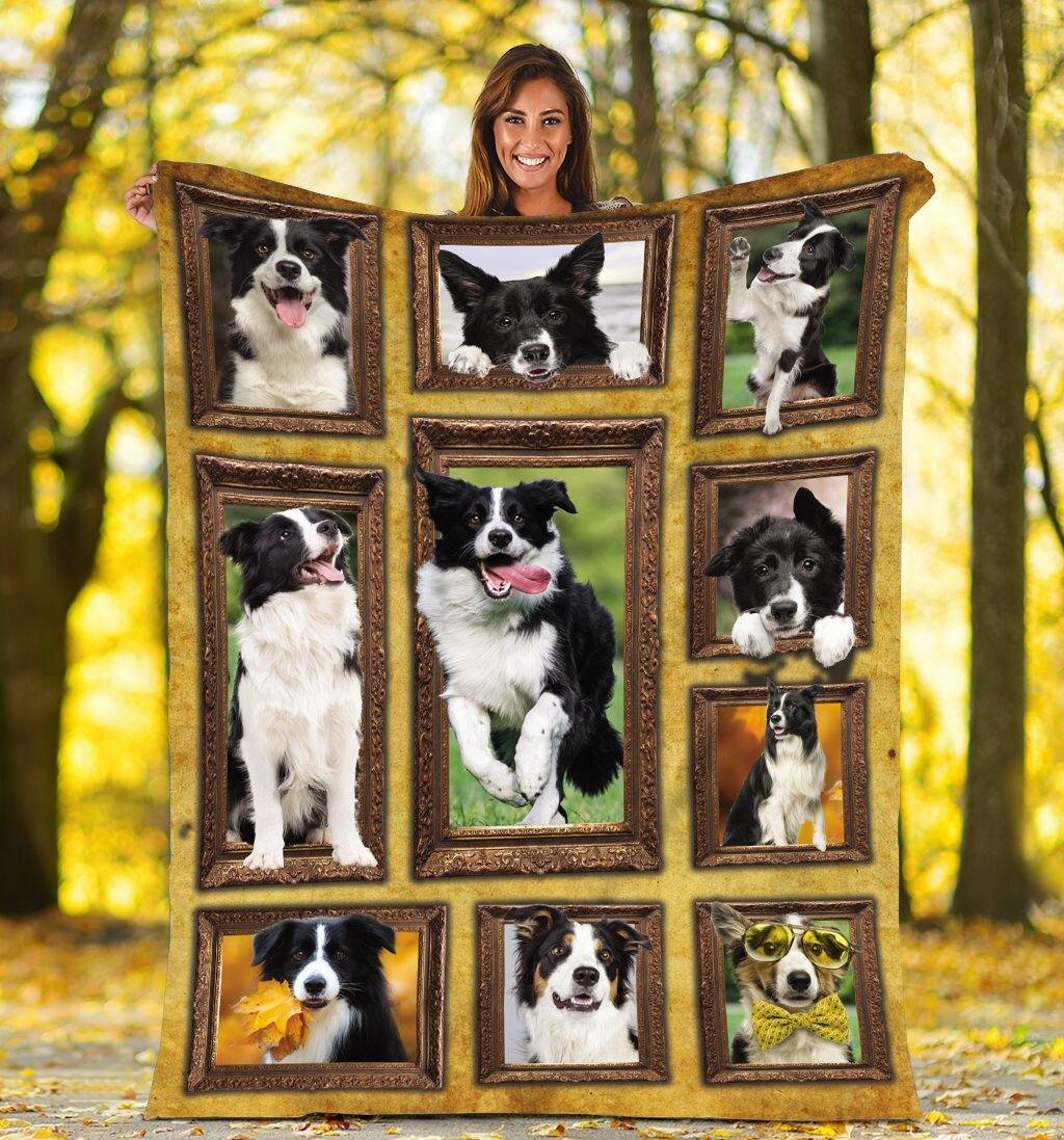 3D Border Collie Dog – Unique Gifts Ideas For Home Decor Gifts For Family – Fleece Blanket Sherpa Blanket