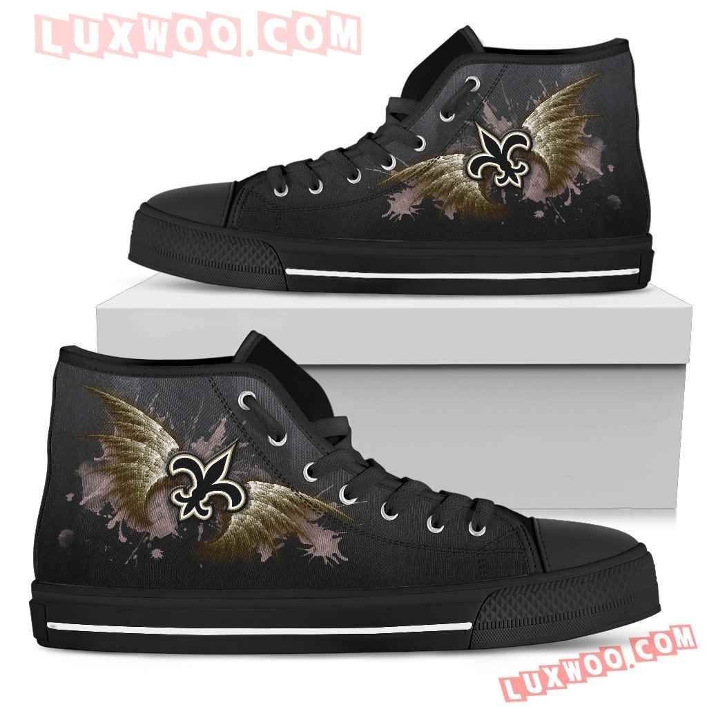 Angel Wings New Orleans Saints High Top Shoes Sport Sneakers