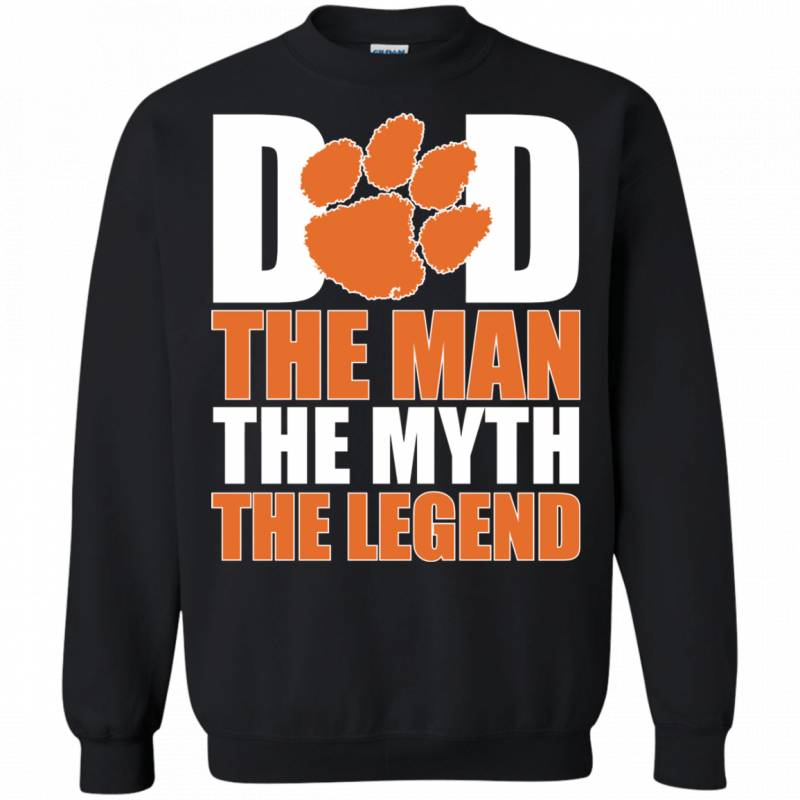 Clemson Tiger Paw Football Dad The Man The Myth The Legend Shirt