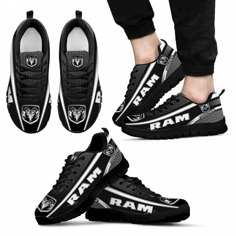 3D Printed Dodge Ram LPH Sneakers Ver 1 For Men & Women (Black)