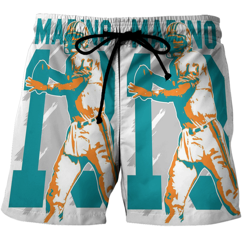 Miami Dolphins Dan Marino1 3D All Over Print Summer Beach Hawaiian Short