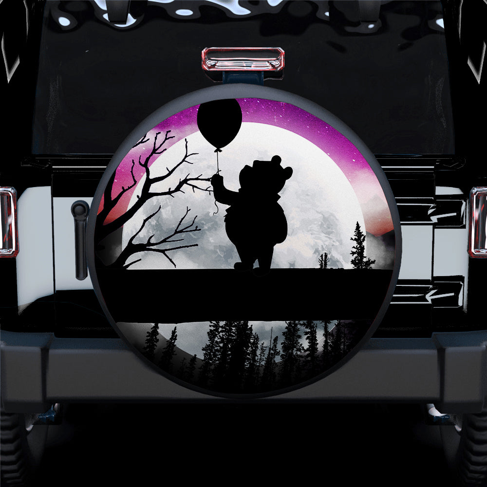 Winnie The Pooh Moon Night Car Spare Tire Covers Gift For Campers