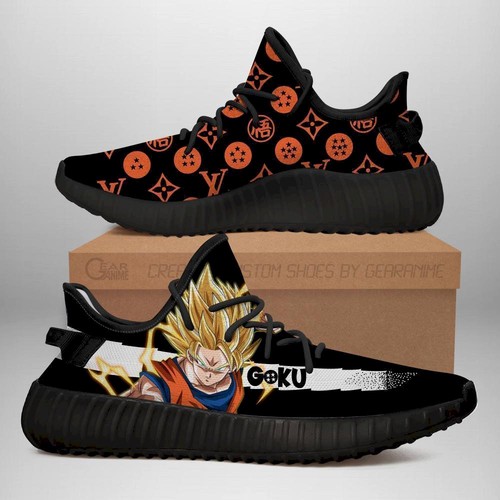 Best Goku Super Saiyan Yeezy Shoes Dragon Ball Shoes Fan Mn03 For Sale