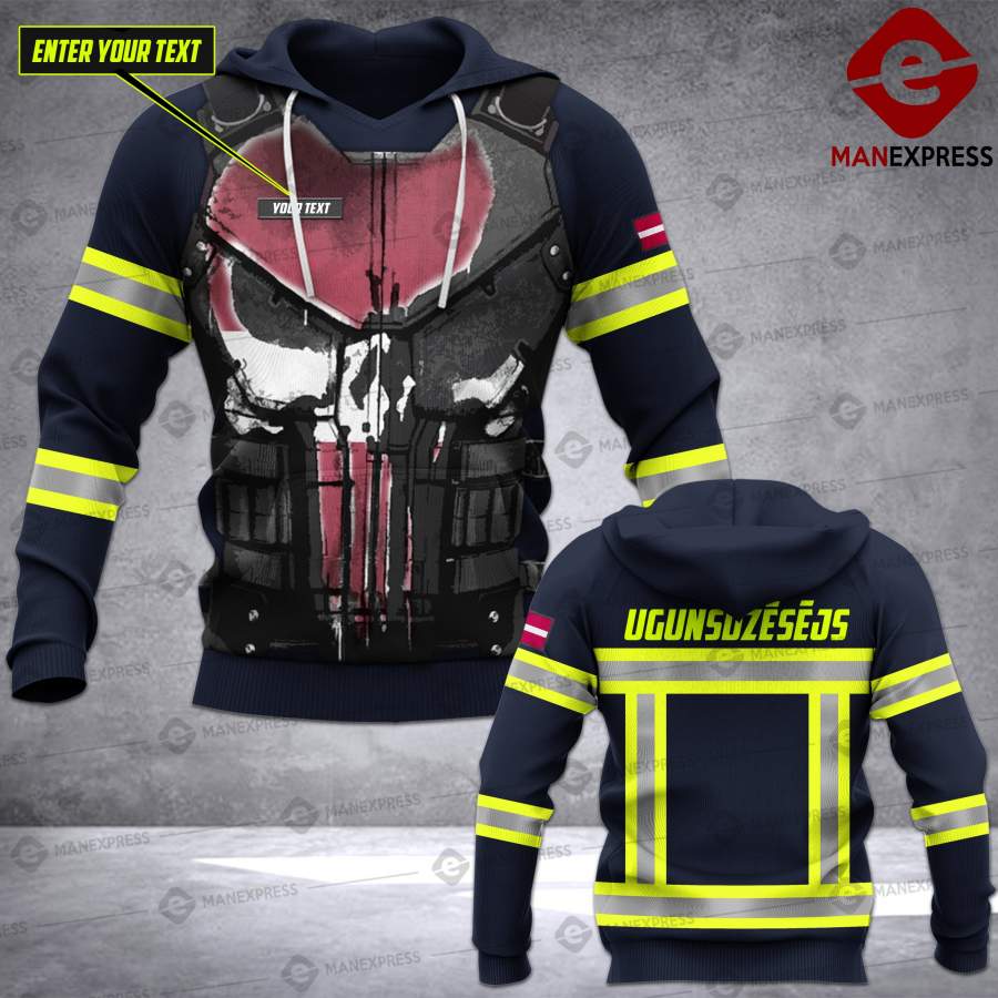 VH CUSTOMIZE LATVIA LATVIAN  FIREFIGHTER 0804 – 3D ALL OVER PRINT