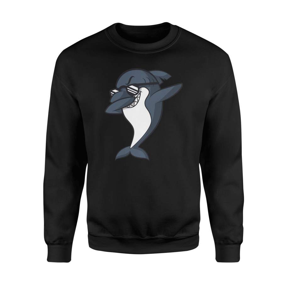 Cool Dabbing Shark  Funny Shark Dab Sweatshirt