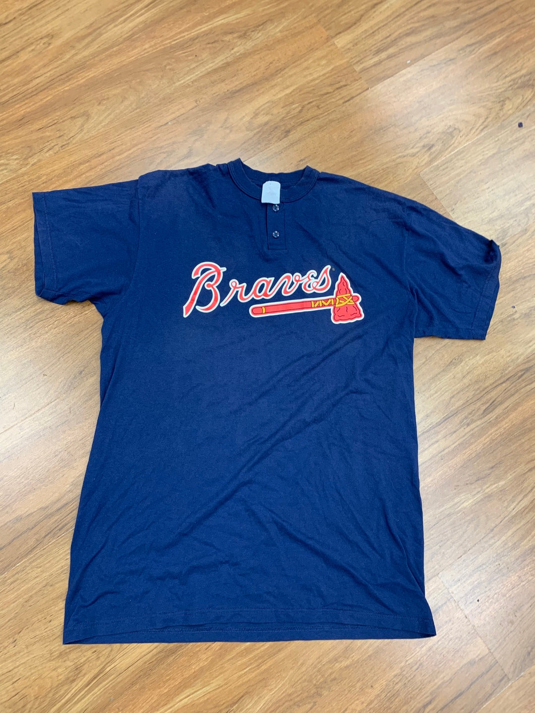 Vintage Atlanta Braves Henley Style Tee