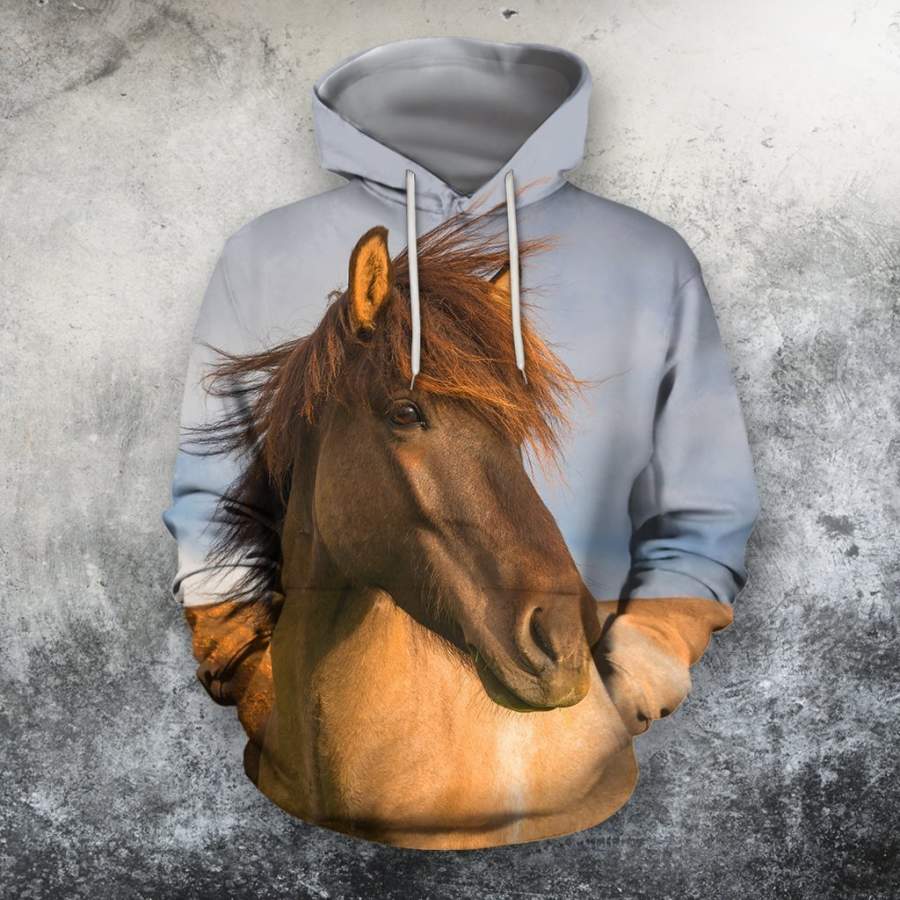 3D All Over Print  Animals Horse Hoodie