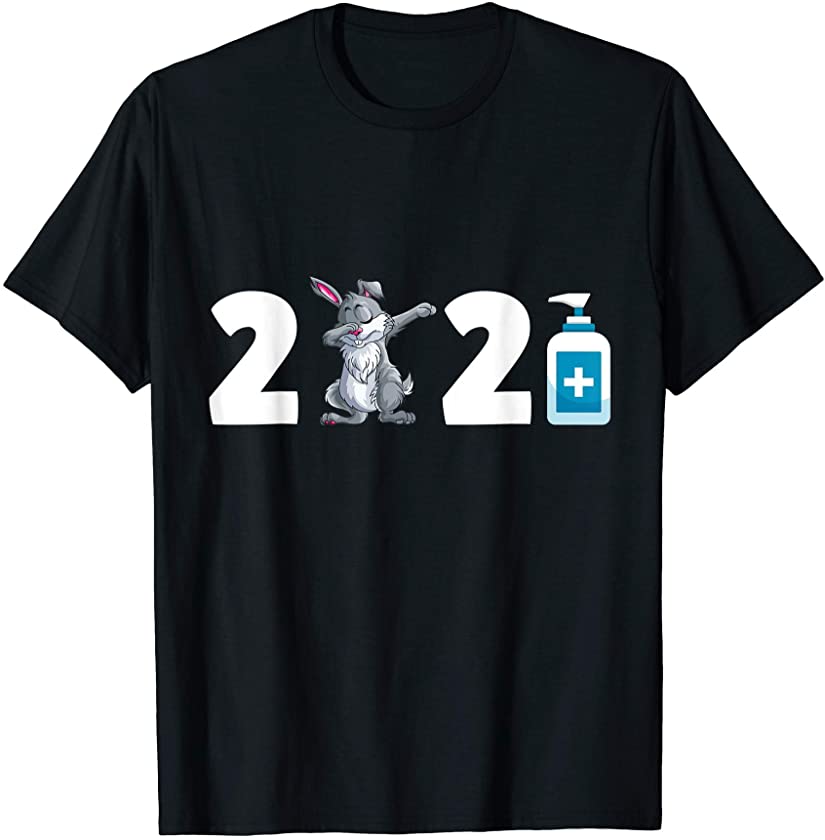 Dabbing Rabbit Easter Day 2021 Shirt For Boys And Girls T-Shirt