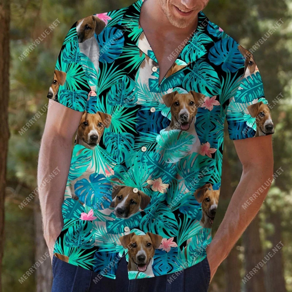 Jack Russell Terrier Tropical Hawaiian Shirt Ha77941