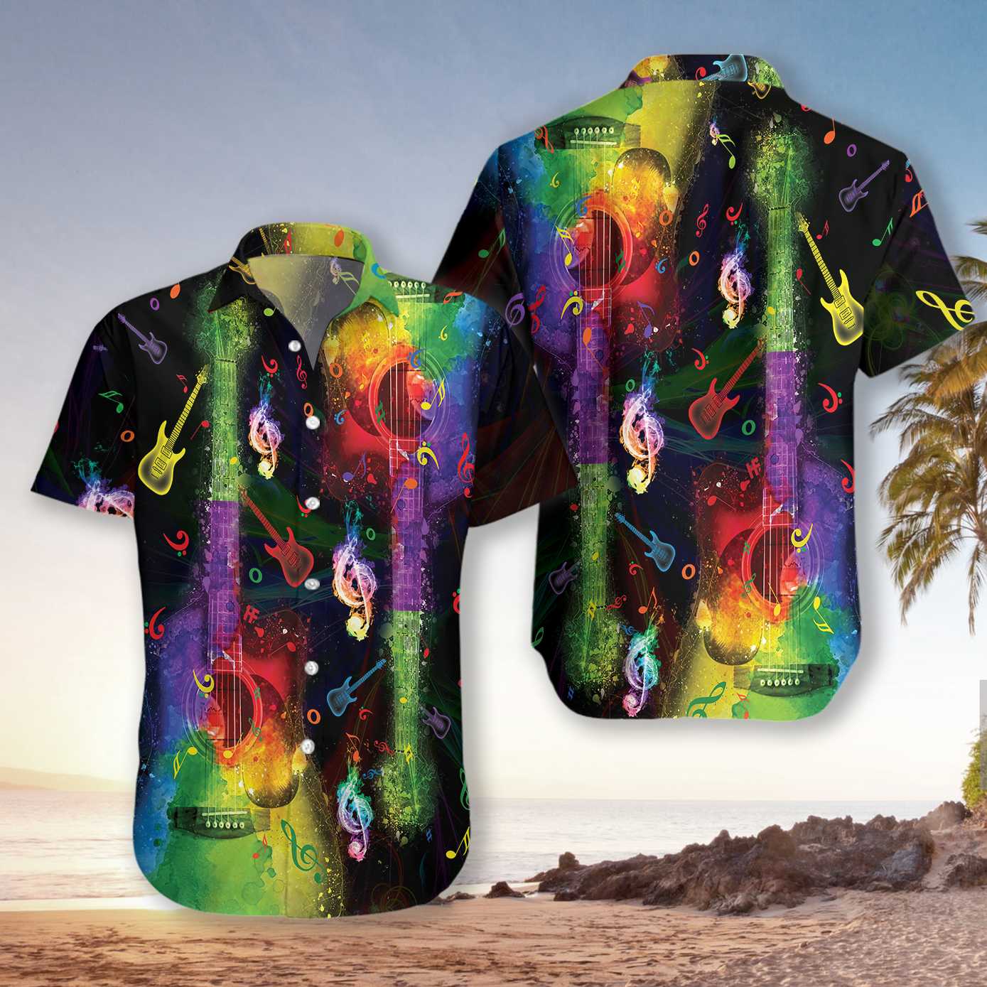 Rainbow Guitars Hawaii Shirt For Men Women Adult Ha62767