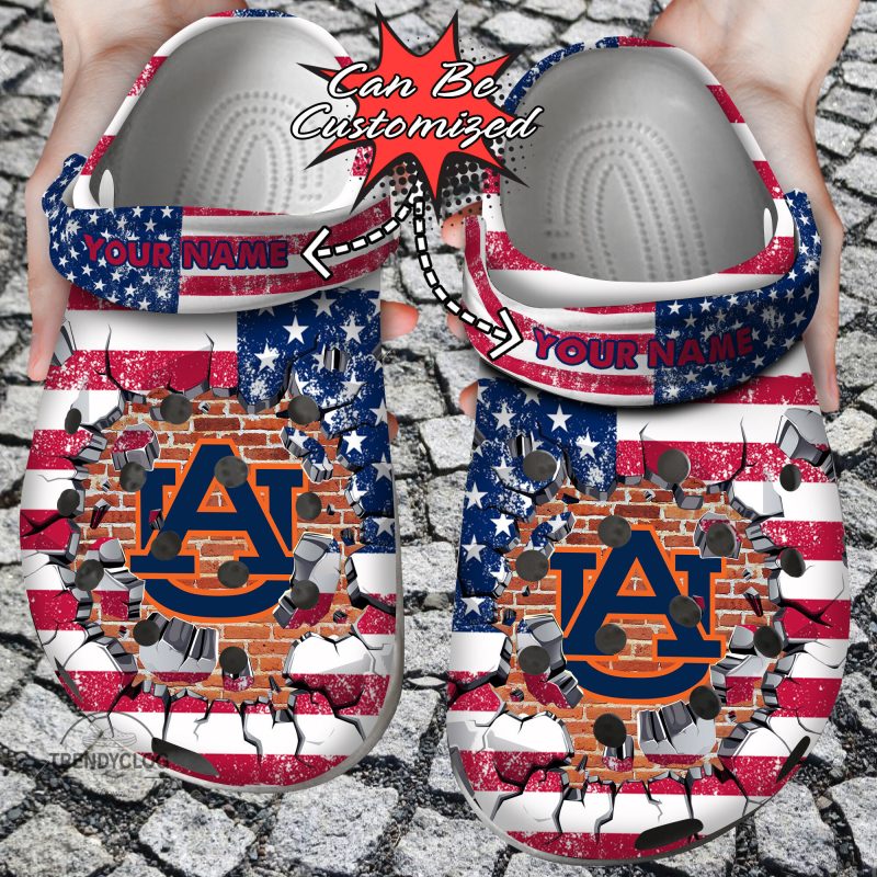 Sport Personalized ATigers University American Flag New Clog Shoes