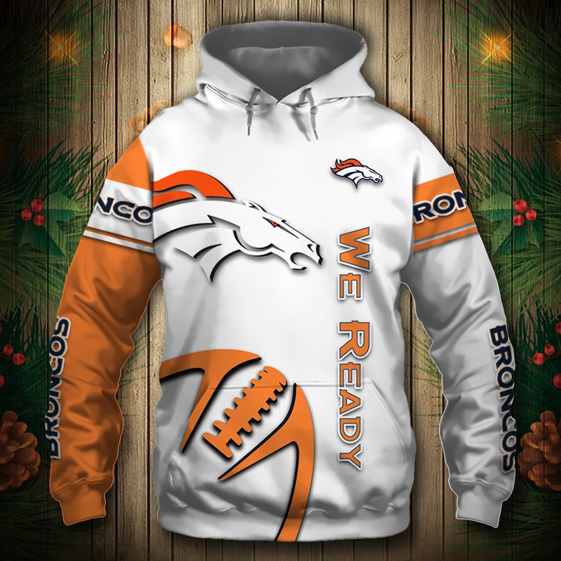 Denver Broncos Hoodie 3D Graphic Balls Cheap Sweatshirt Pullover