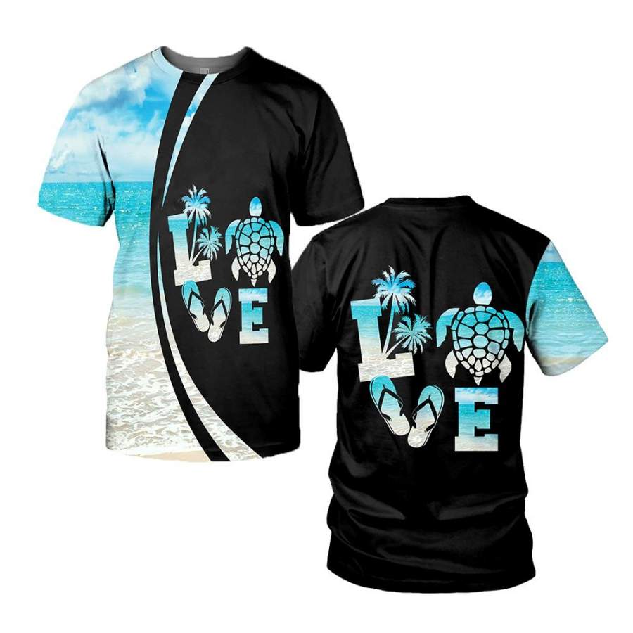 Love Sea Turtle 3D All Over Printed Shirts For Men And Women 76