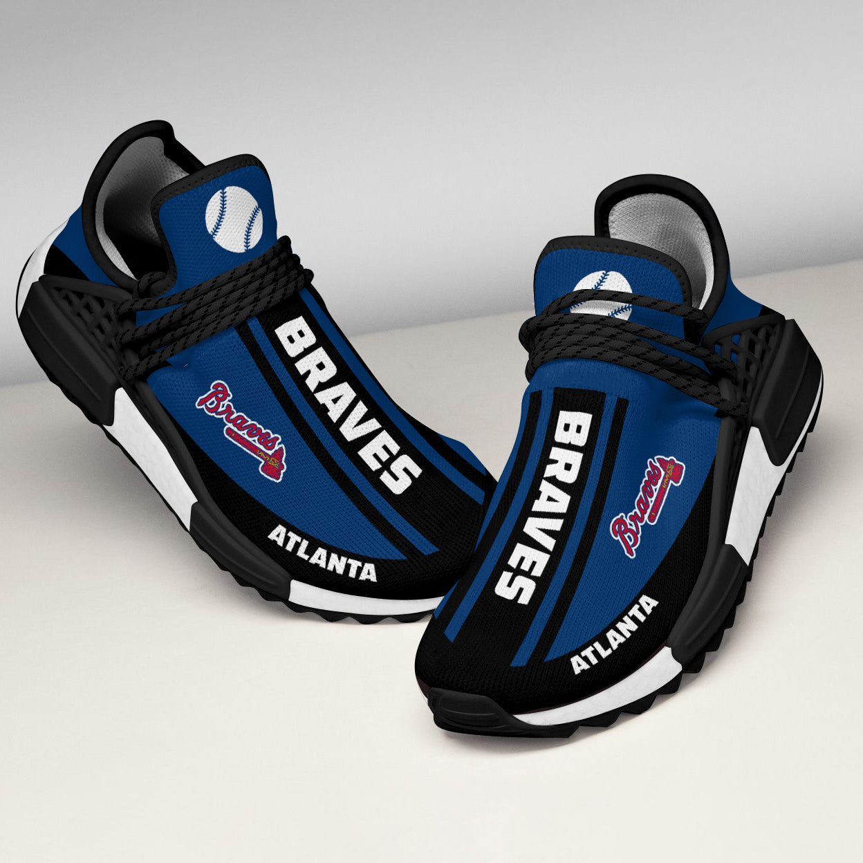 Fashion Atlanta Braves Human Race Shoes