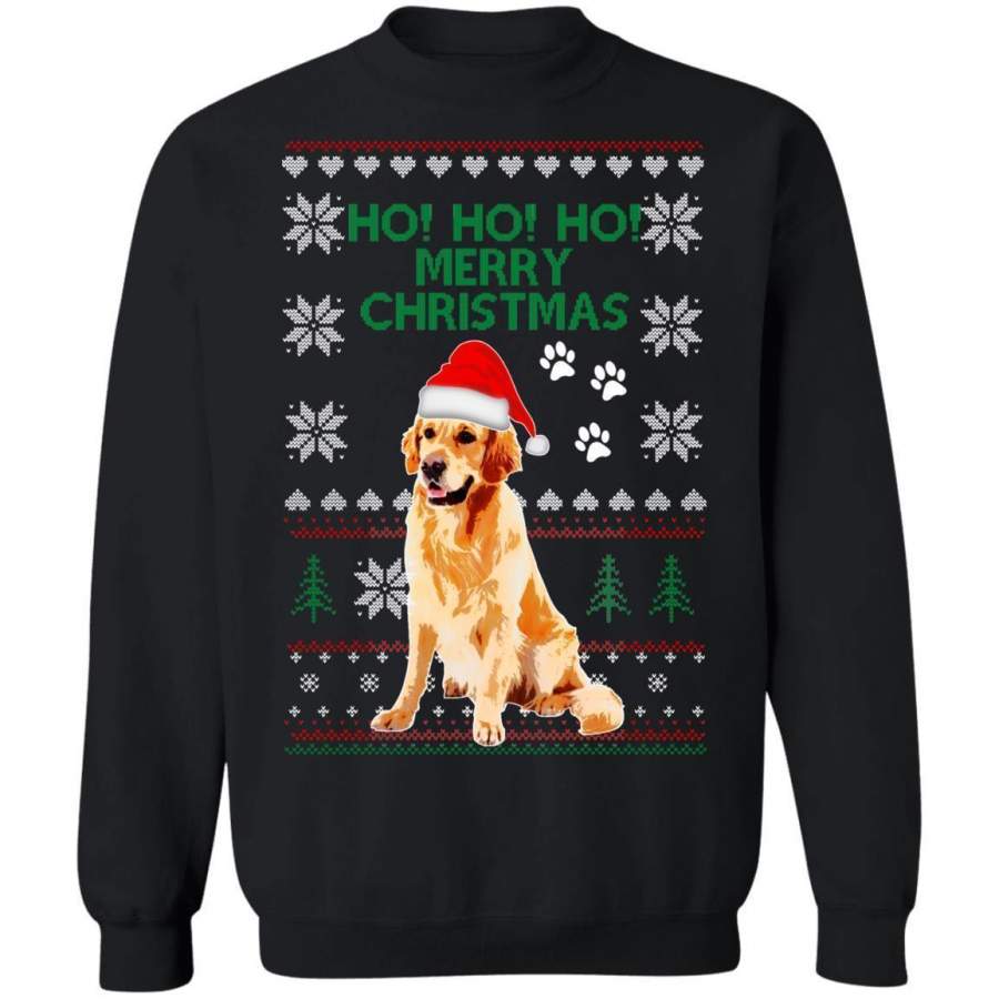 Ho Ho Ho Merry Christmas Golden Retriever Hoodie Xmas Gift Idea HT209