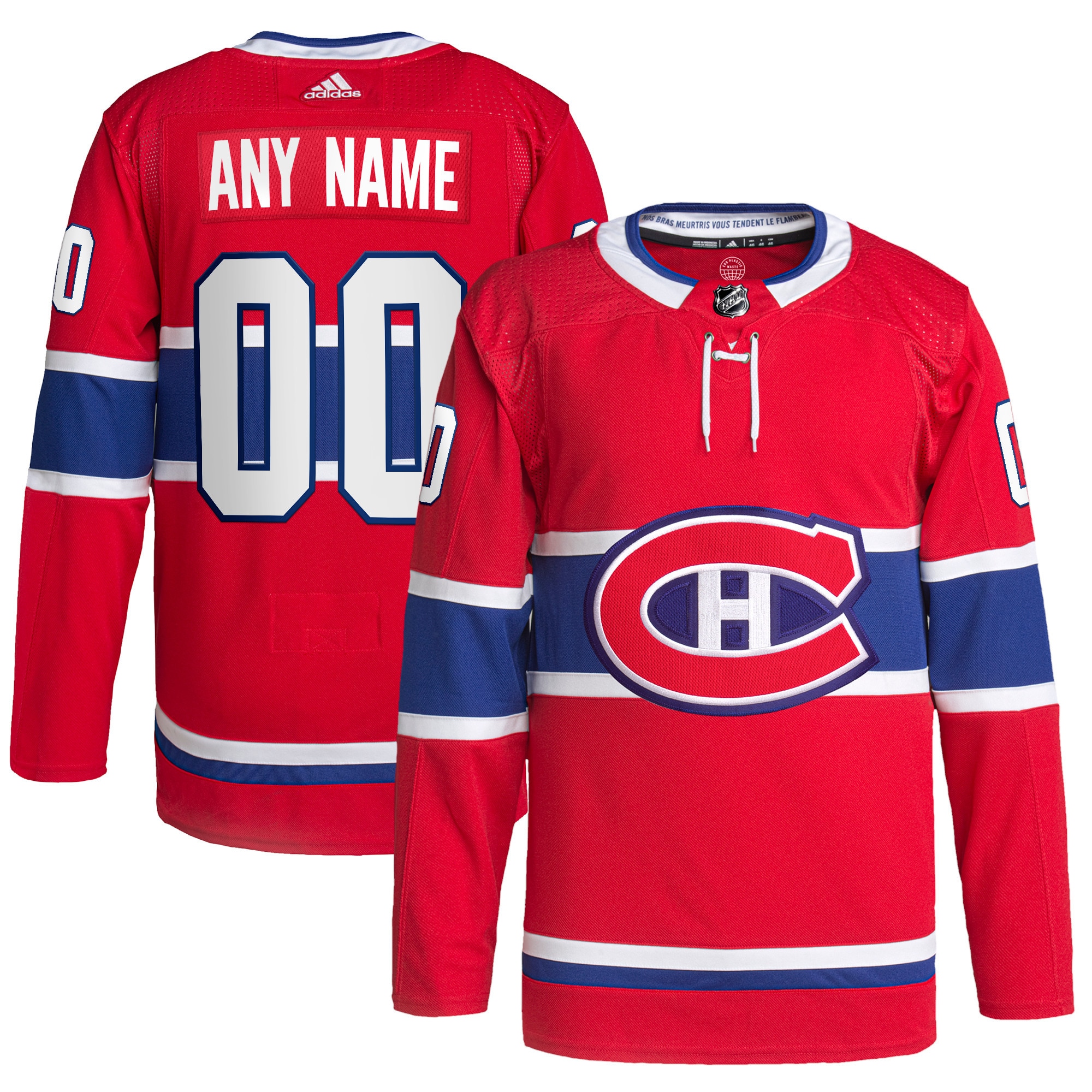 Men's Montreal Canadiens adidas Red Home Primegreen Authentic Pro Custom Jersey