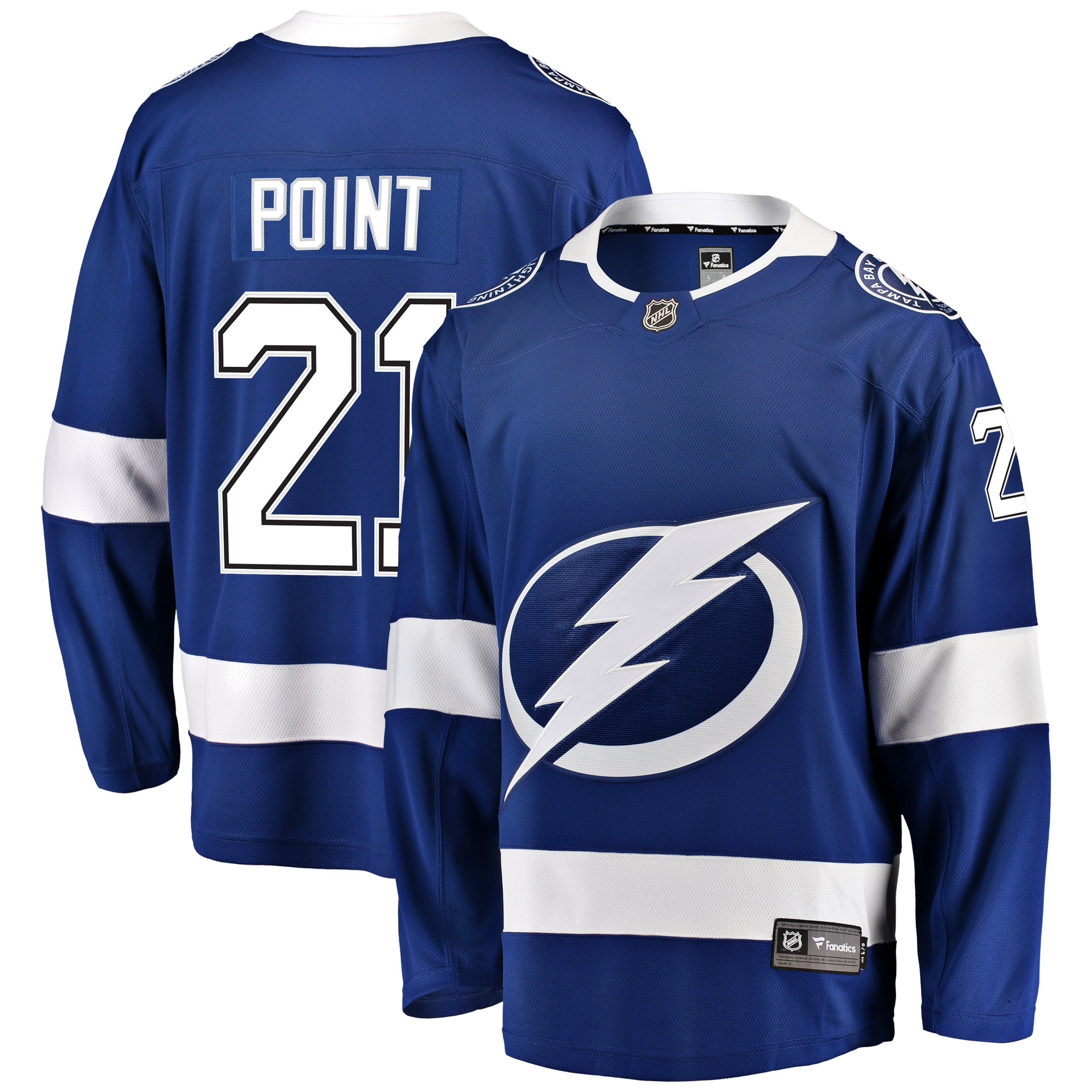 Men's Tampa Bay Lightning Brayden Point Blue Home Breakaway Player Jersey