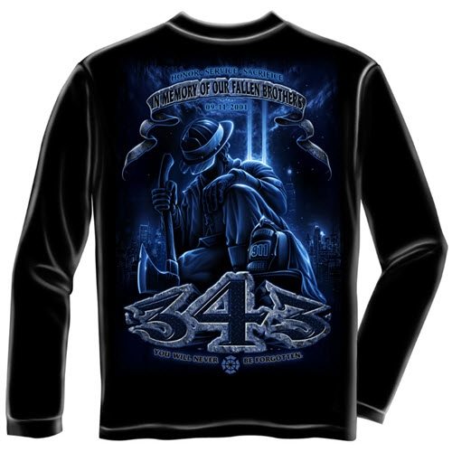 343 Never Forget Mens Long Sleeve T-Shirt