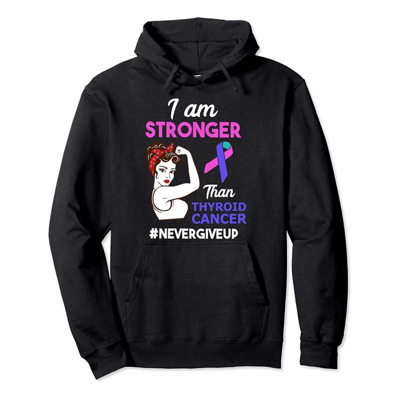 Womens Thyroid Cancer Awareness Pullover Hoodie