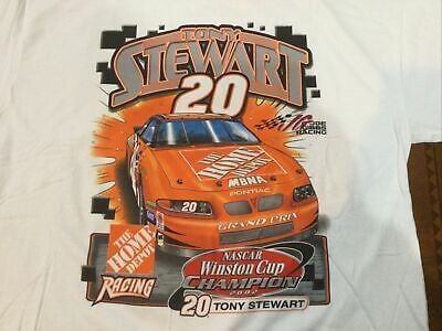 Vintage Nascar Shirt 2002 Champion Tony Stewart Home Depot Racing New Med Nos 7344