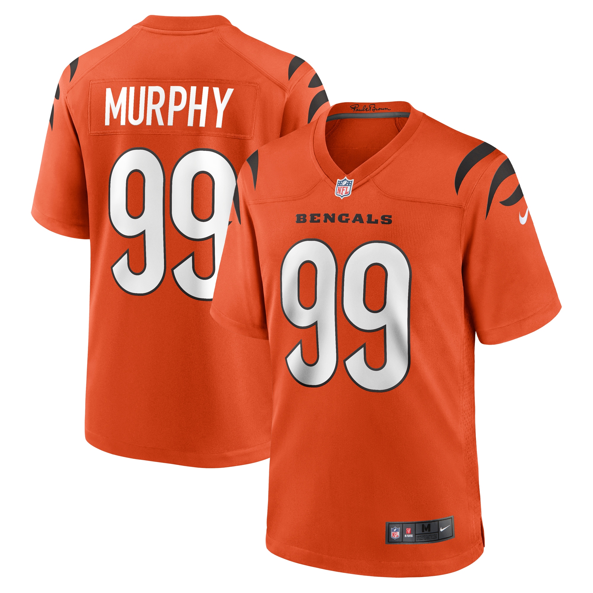 Myles Murphy Cincinnati Bengals Team Game Jersey – Orange