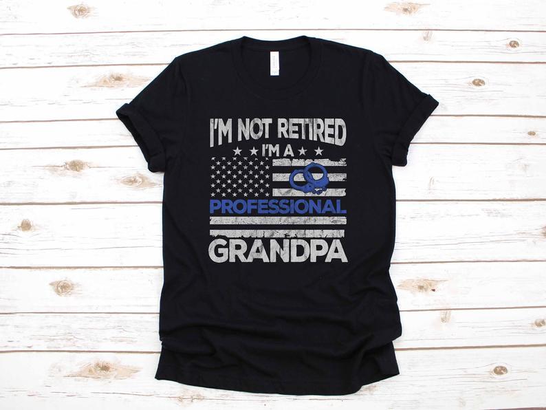 Dreameris Funny Retired Police Officer Grandpa Retirement Party Gift T Shirt Long Sleeve Sweatshirt Hoodie Tank Top