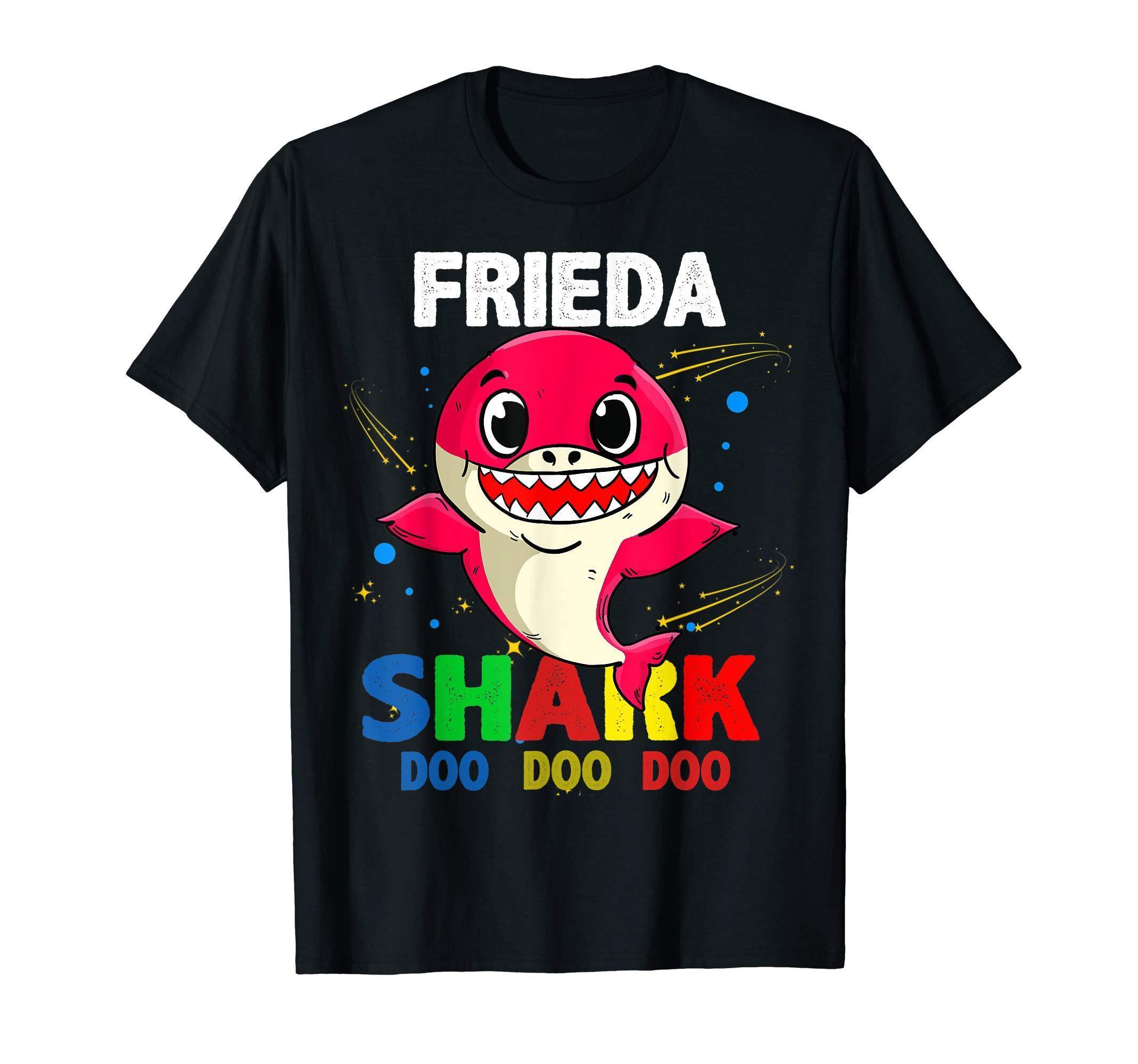 Custom Name Frieda Shark Doo Doo Doo Shark Funny T Shirt