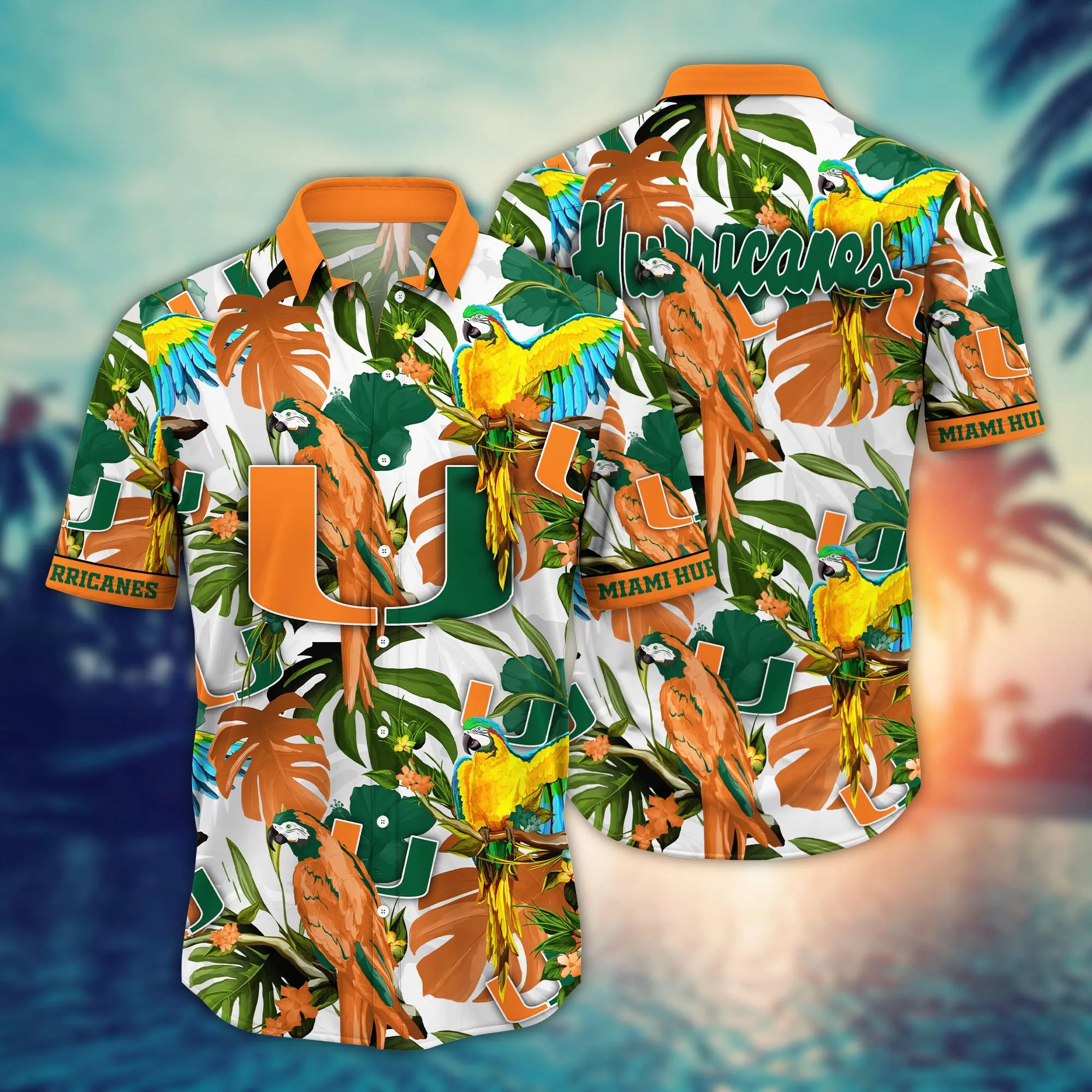 Miami Hurricanes NCCA Hawaiian Shirt Vacation Spotstime Aloha Shirt