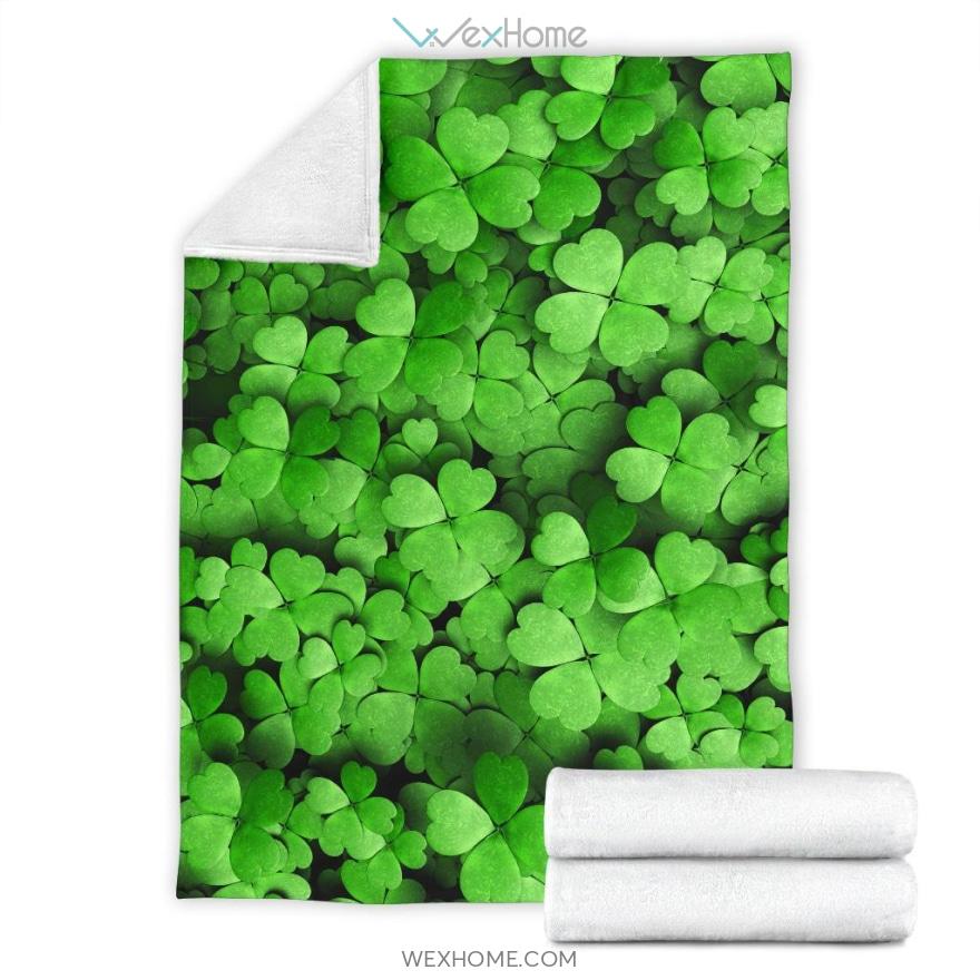 Lucky Clover Leaves St Patrick’S Day Premium Blanket