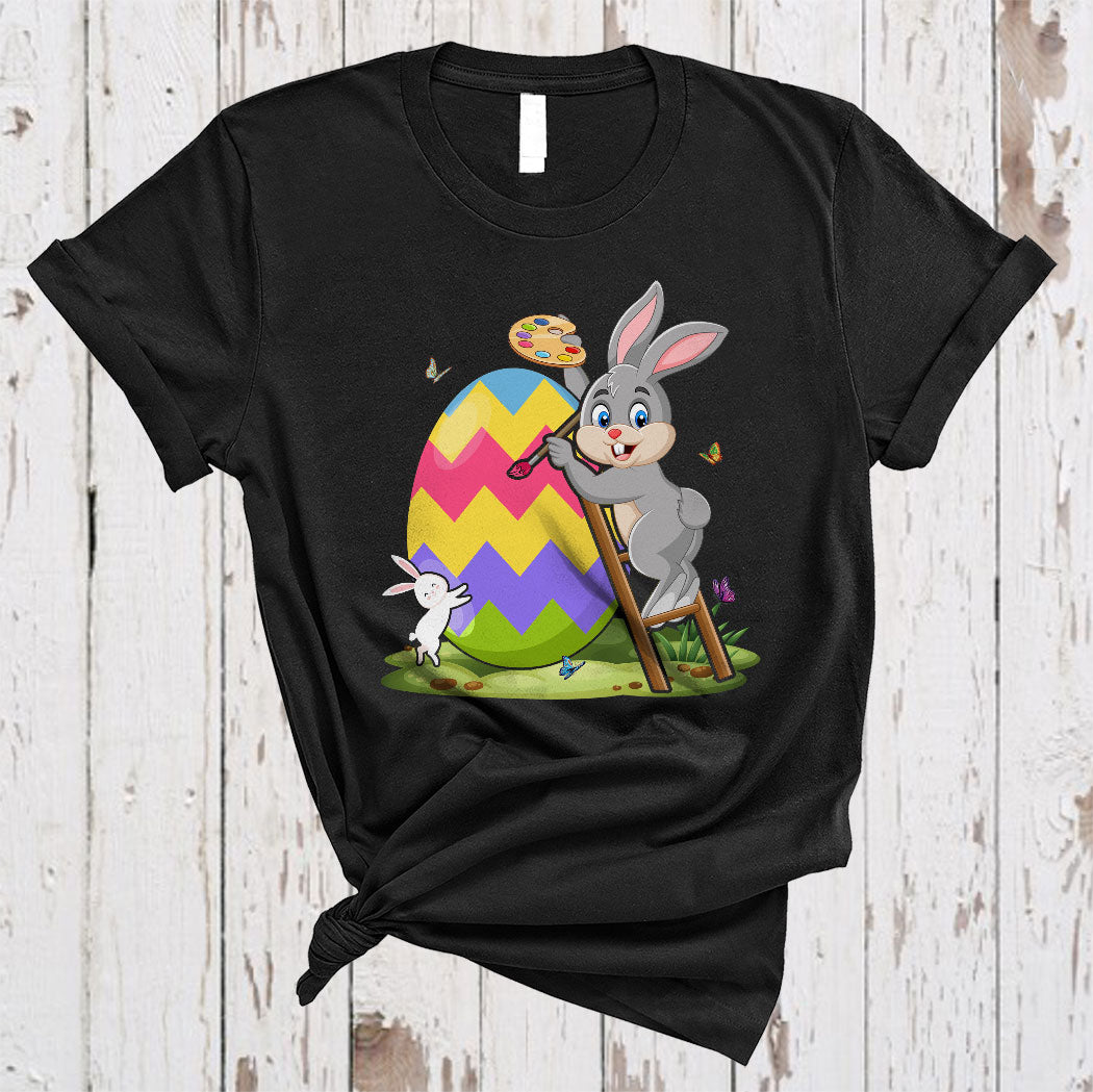 Cute Bunny Painting Easter Egg Cute Happy Easter Day Bunny Eggs Artist Draw Lover Gifts T-Shirt