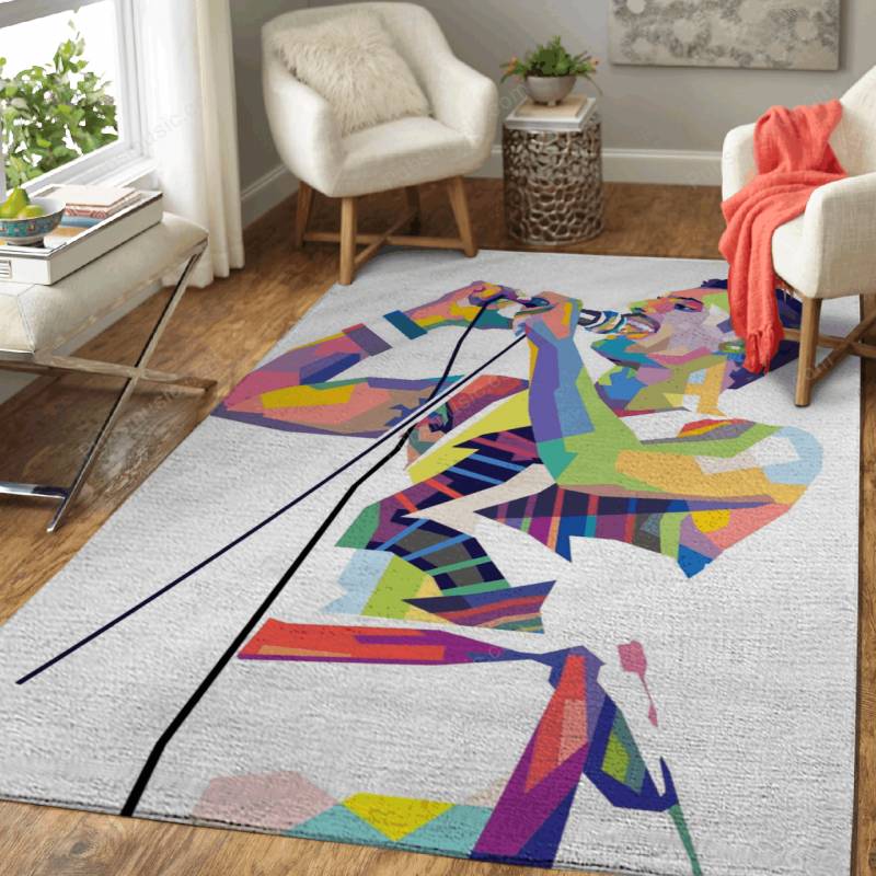 Freddie Mercury – Musician Pop Art Area Rug Carpet