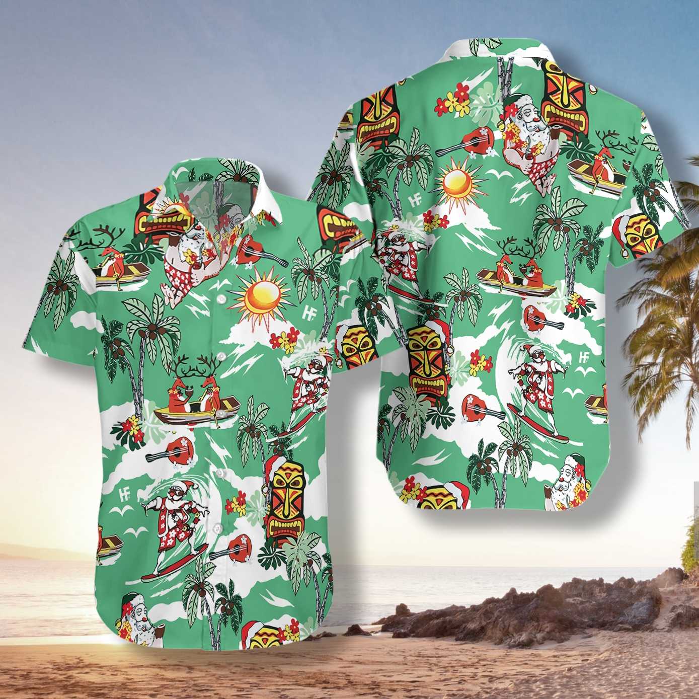 Merry Christmas Santa Claus Surfing Hawaii Shirt Saleoff 061121 Ha97214