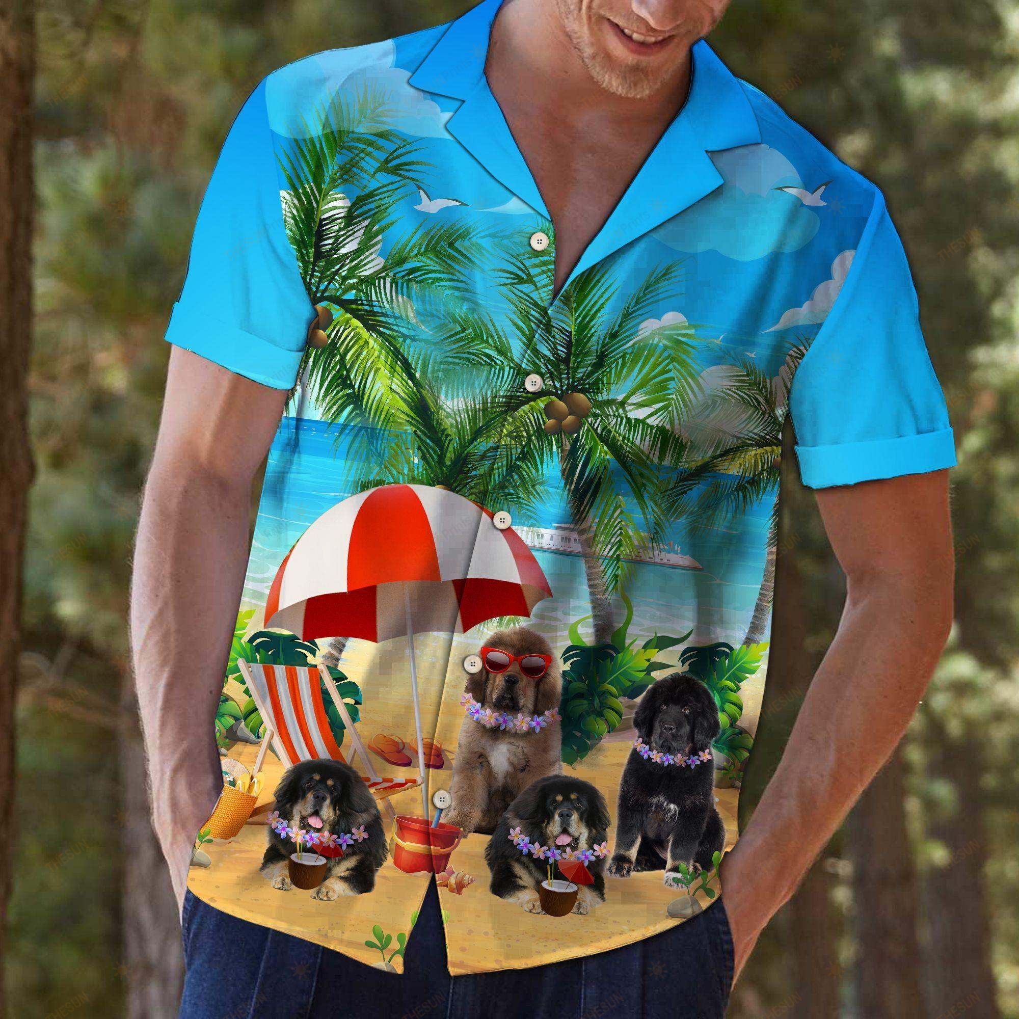 Tibetan Mastiff Beach Summer Hawaiian Shirt Ha4902