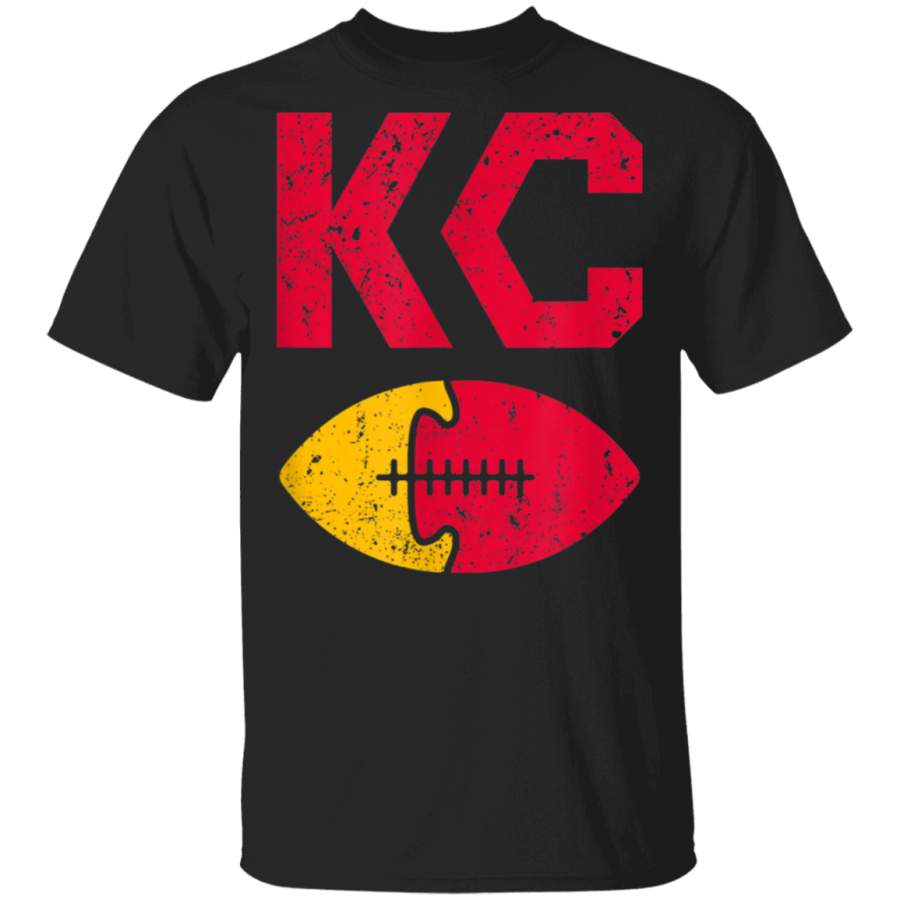 KC Vintage Football Kansas City Arrowhead Distressed TShirt