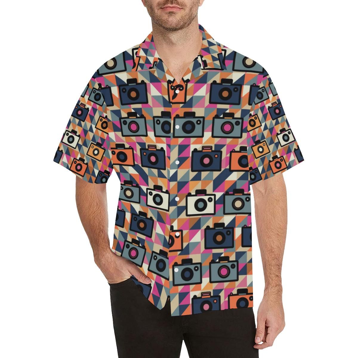 Camera Pattern Print Design 01 All Over Hawaii Shirt Ha90017