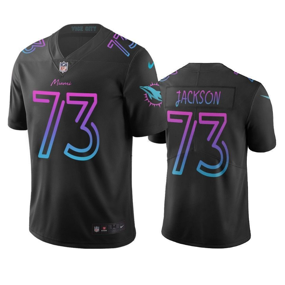 Miami Dolphins Austin Jackson Black City Edition Vapor Limited 3D Jersey