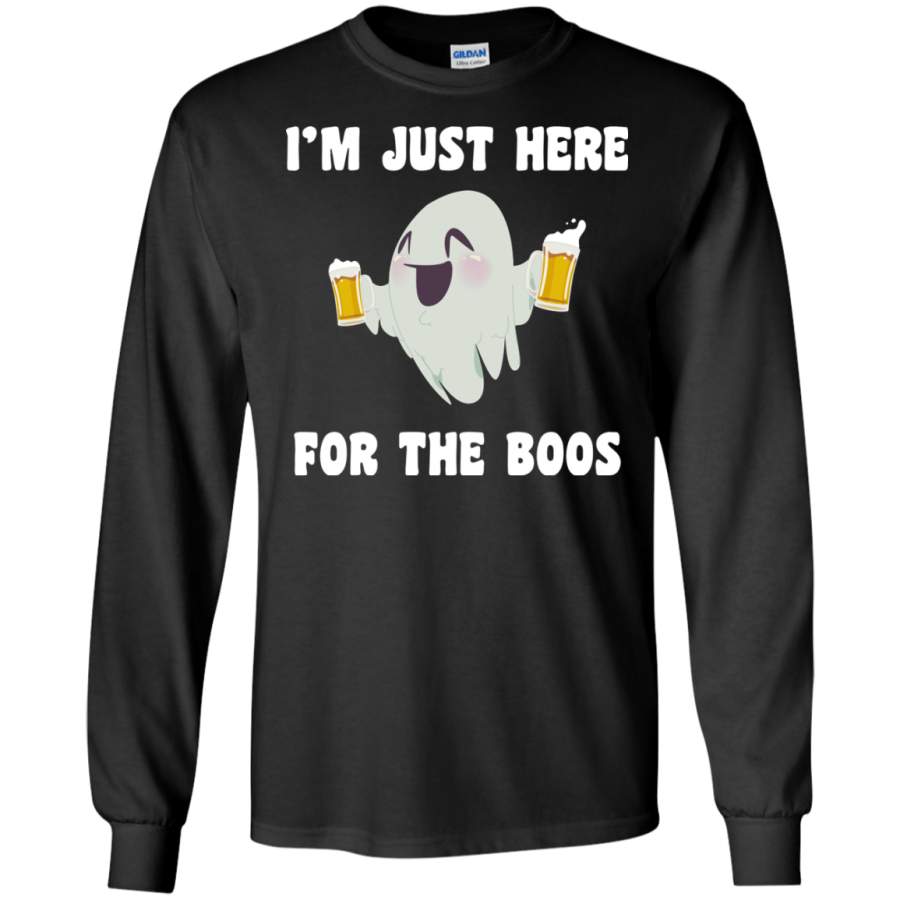 I’m Just Here for the Boos Funny Halloween Drinking Beer LS shirt/Hoodie/Sweatshirt