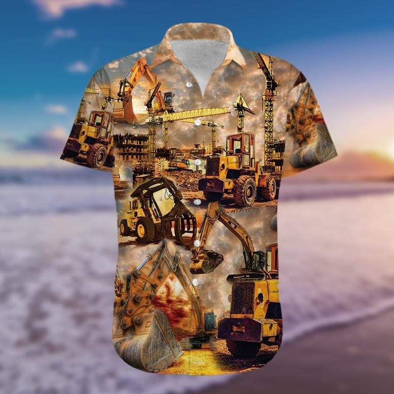 Amazing Beautiful Construction In The Sunset Hawaii Shirts Ha2453