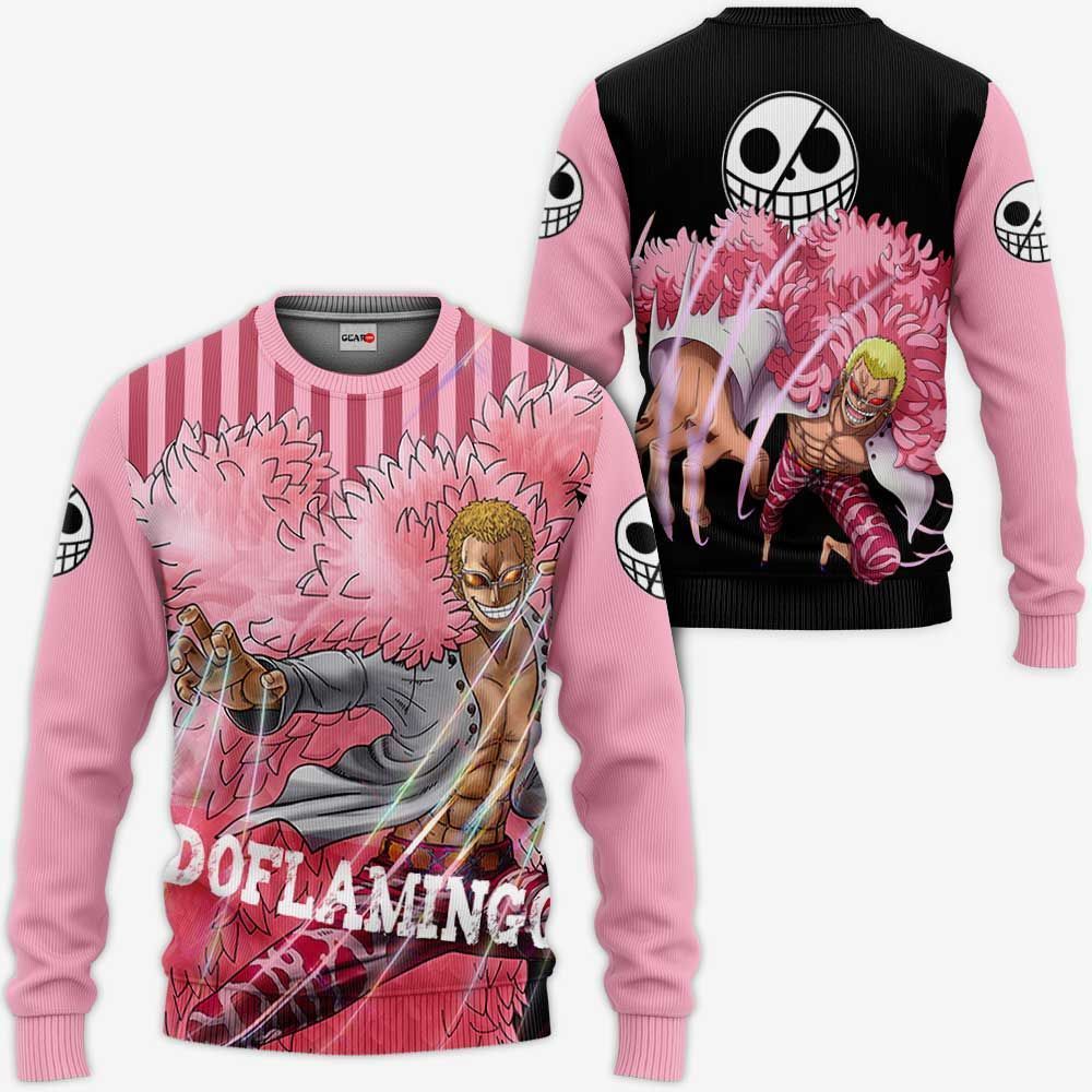 Donquixote Doflamingo Hoodie One Piece Anime Shirt Jacket WoodworkingCore