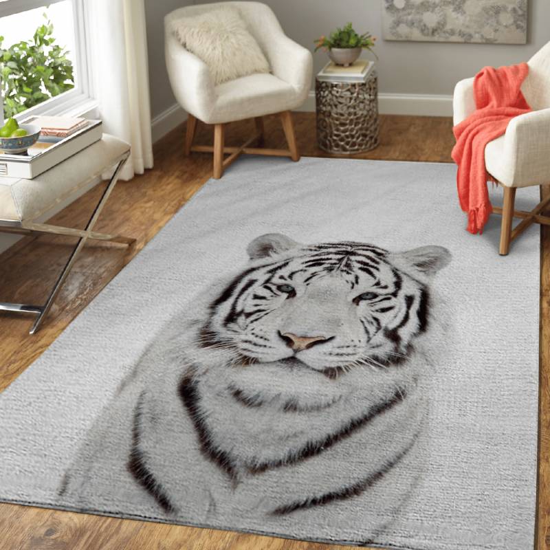 white Persian tiger  – Animals Area Rug Carpet